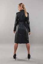 Manteau élégant classique éco cuir - Demoniq