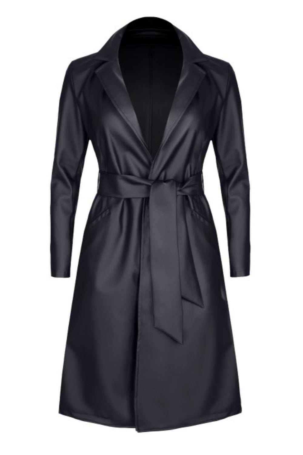 Manteau élégant classique éco cuir - Demoniq