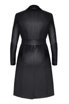 Manteau élégant classique éco cuir - Demoniq