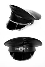 Casquette fétiche militaire éco cuir mat - Demoniq