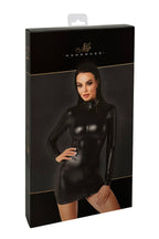 Robe courte wetlook chimera - Noir Handmade