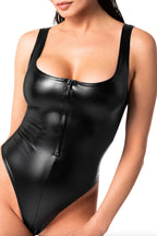 Body wetlook design moderne - Noir Handmade