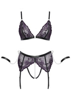 Ensemble dentelle violet avec chaines - Cottelli Bondage