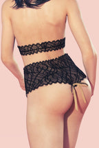 Culotte perle dentelle et nœud doré - Bracli