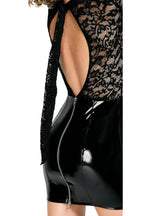 Robe élégante dentelle vinyle - Black Level