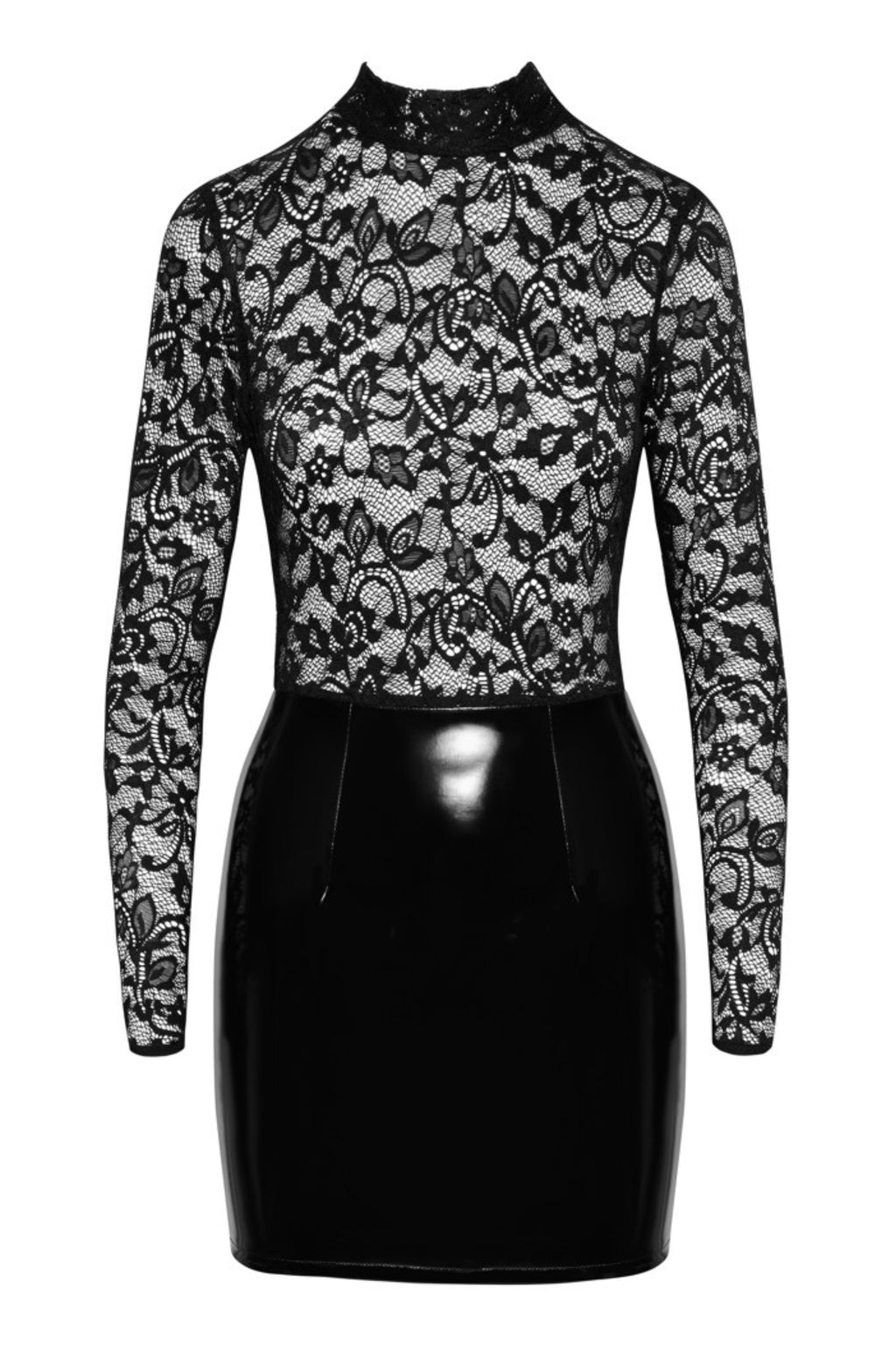 Robe élégante dentelle vinyle - Black Level