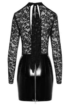 Robe élégante dentelle vinyle - Black Level