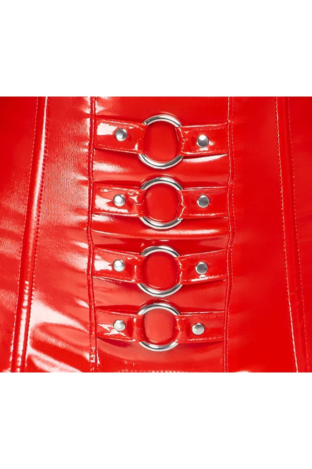 Porte-jarretelles en Vinyle Extra Large Rouge – Black Level