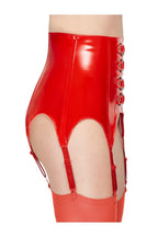 Porte-jarretelles en Vinyle Extra Large Rouge – Black Level