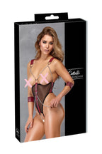 Body ouvert avec accessoires souples et chaînes amovibles - Cottelli Bondage