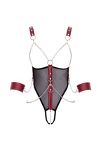 Body ouvert avec accessoires souples et chaînes amovibles - Cottelli Bondage