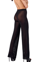 Pantalon Fluide Transparent Onyx - Noir Handmade