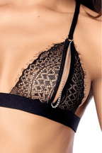 Ensemble de lingerie ouverte 4 pièces - Dentelle & accessoires de jeu
