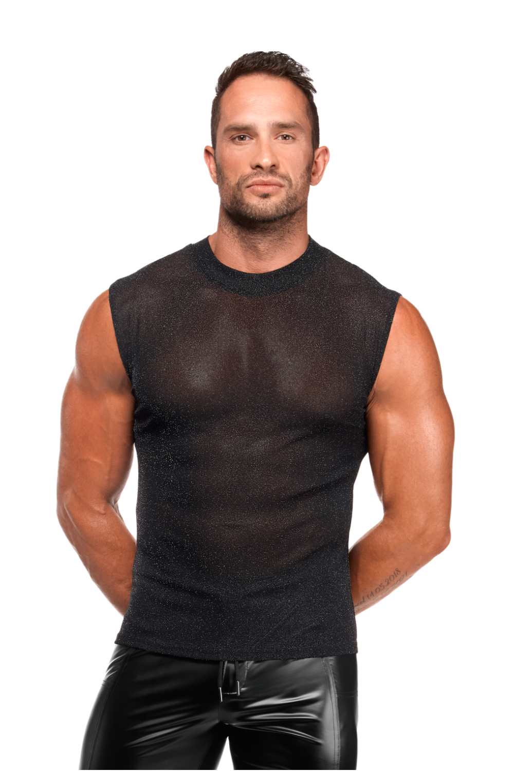 Débardeur transparent argenté - Noir Handmade Image principale du produit