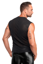 Débardeur transparent argenté - Noir Handmade