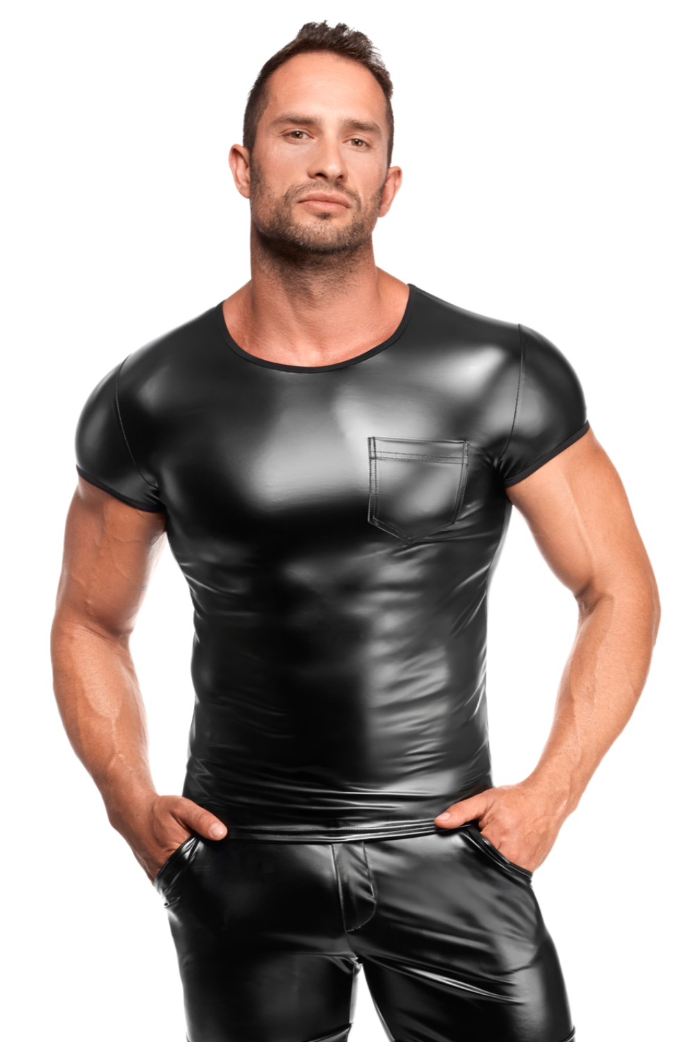 T-shirt wetlook - Noir Handmade Image principale du produit