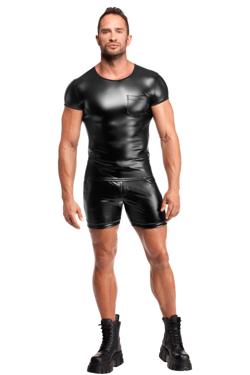 T-shirt wetlook - Noir Handmade