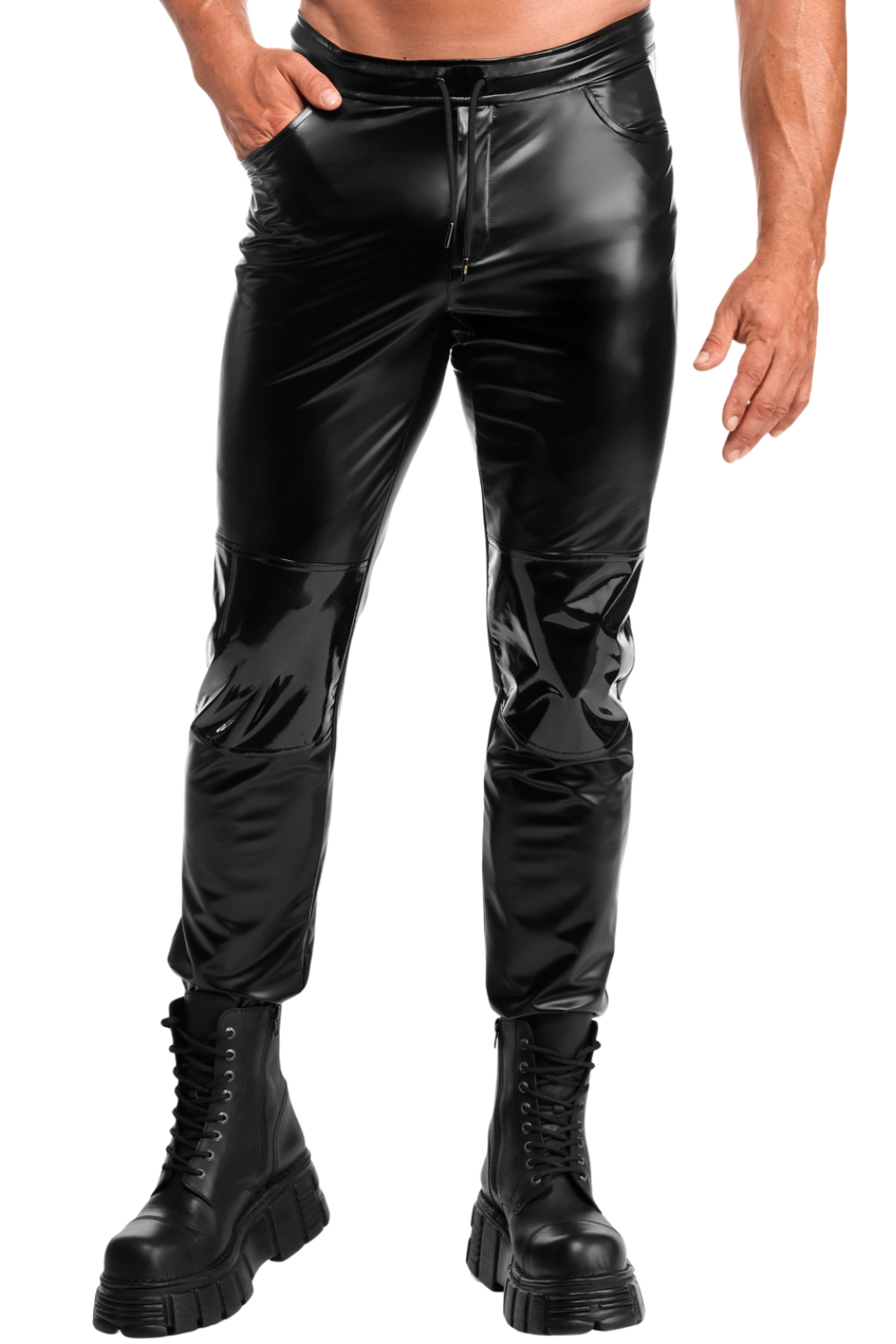Pantalon effet wetlook - Noir Handmade Image principale du produit