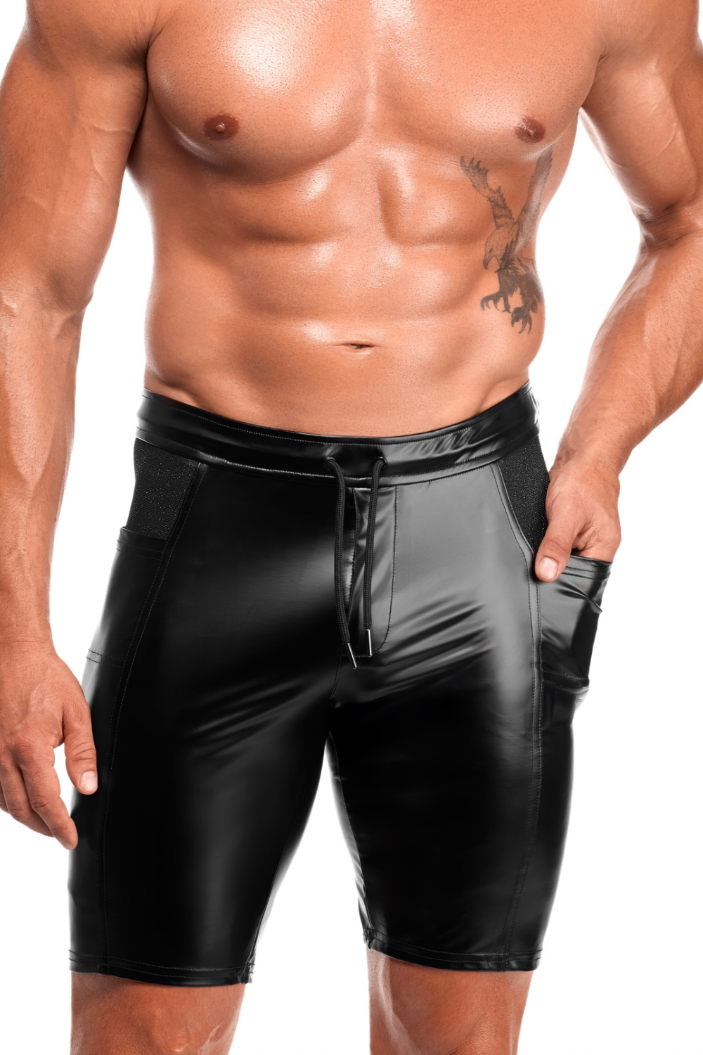 Short long effet wetlook - Noir handmade