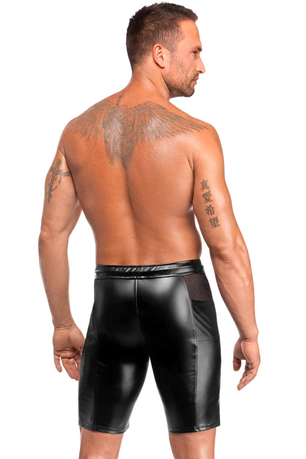 Short long effet wetlook - Noir handmade