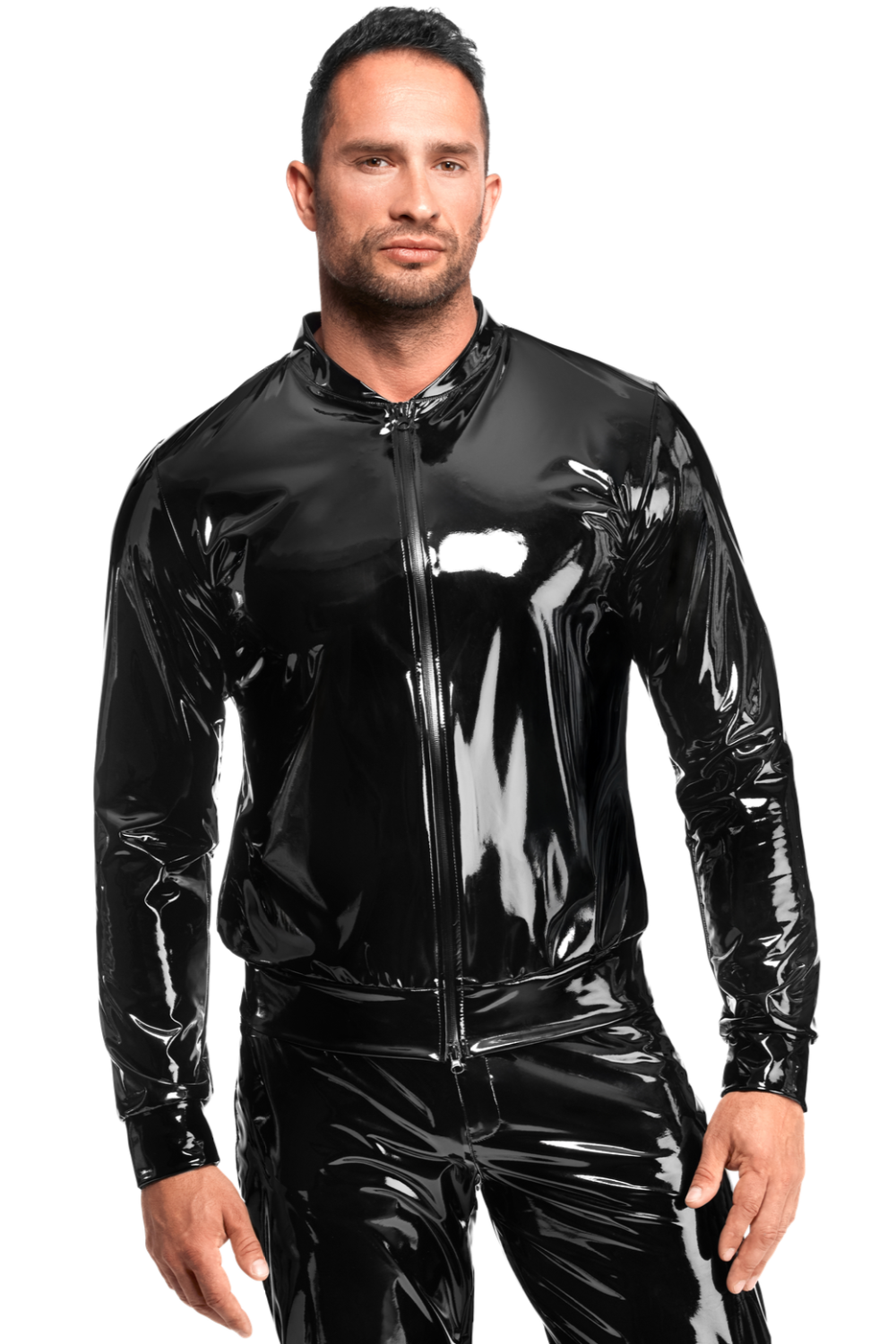 Veste pvc brillant - Noir Handmade