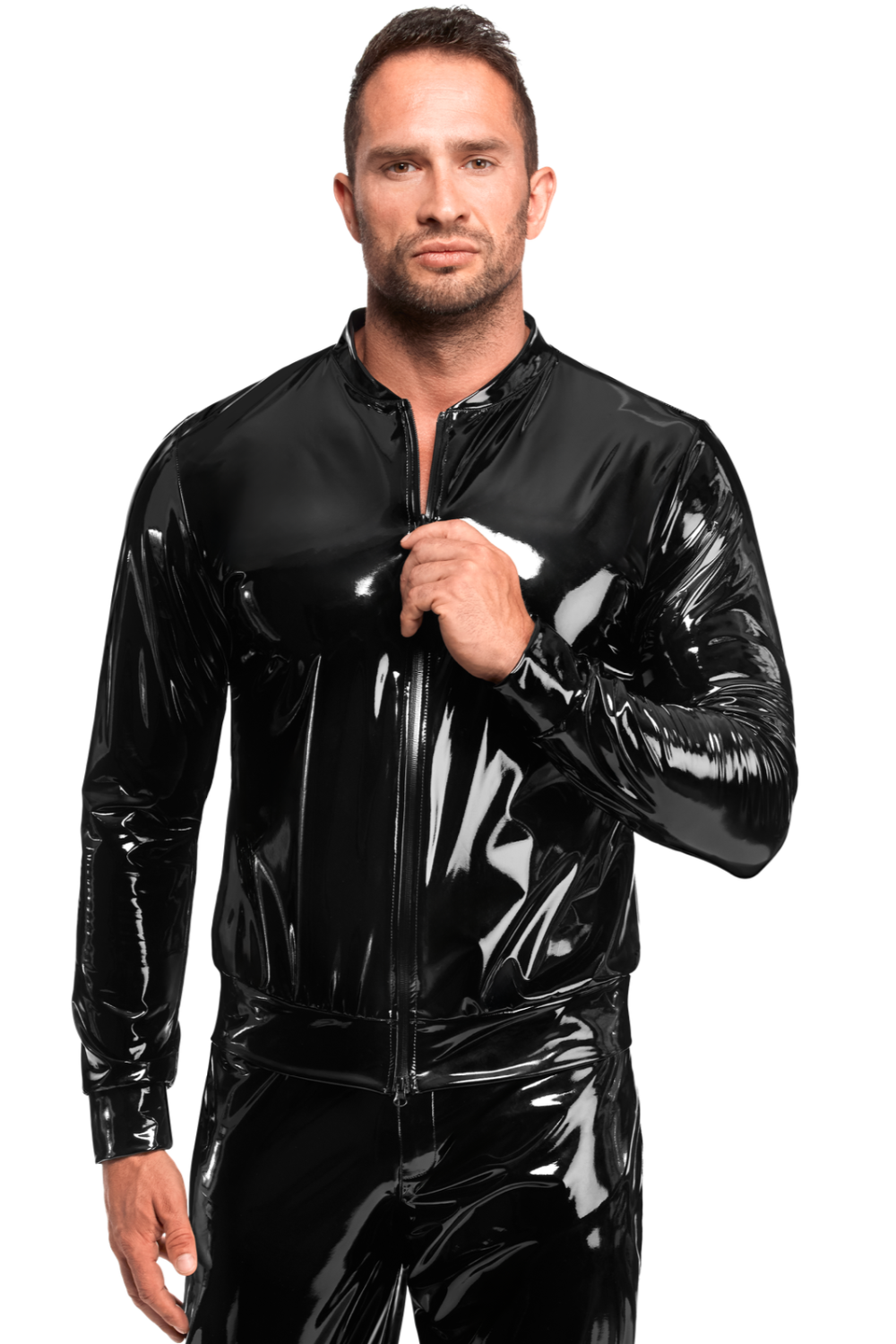 Veste pvc brillant - Noir Handmade
