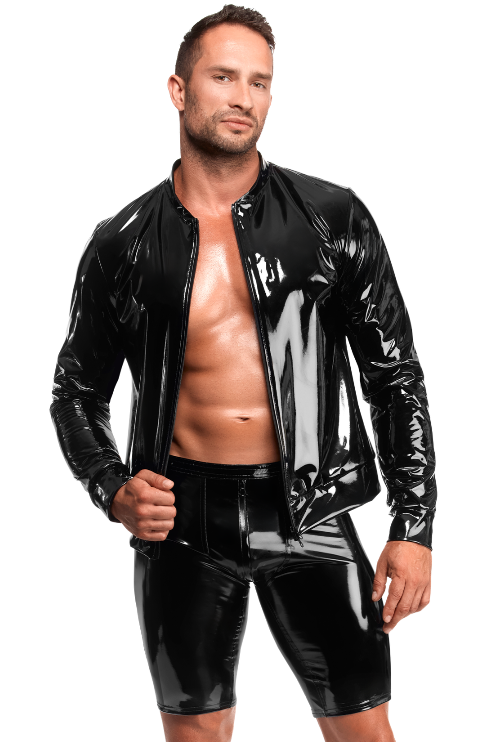 Veste pvc brillant - Noir Handmade