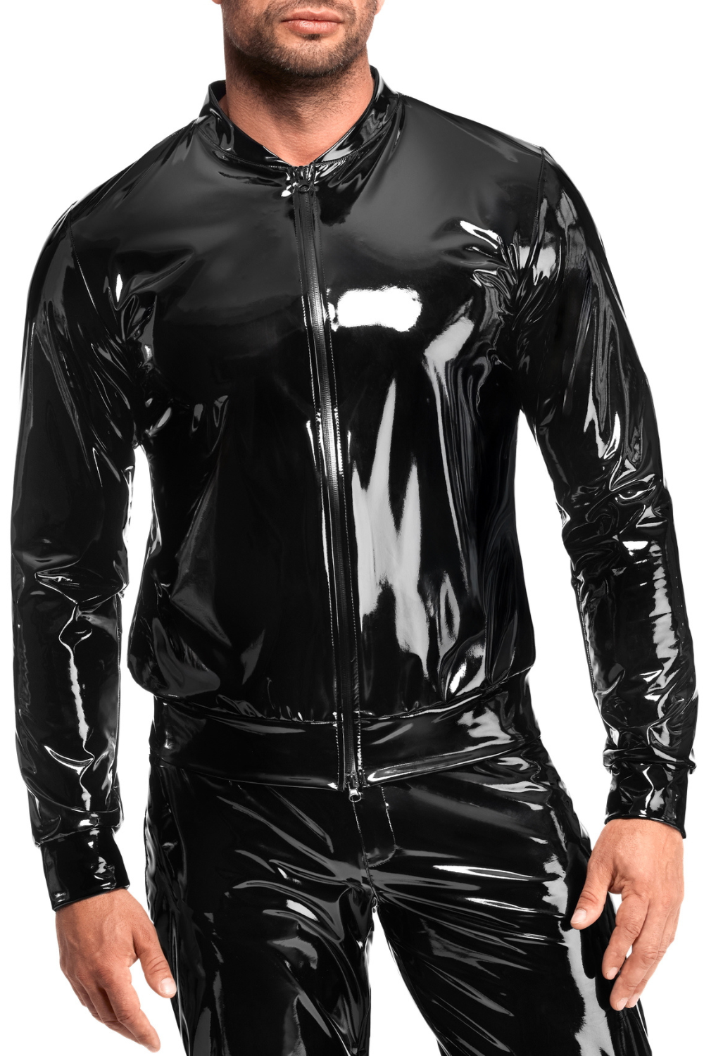 Veste pvc brillant - Noir Handmade
