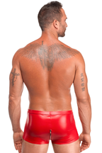 Boxer rouge à zip - Noir handmade