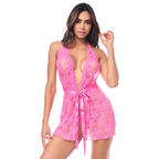Babydoll sexy décolleté plongeant - Élégance coquine & douceur sensuelle